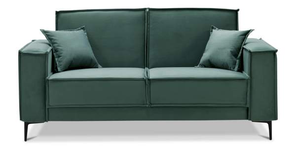 Прямой мини диван Авиньон изумрудный велюр Уцененный
