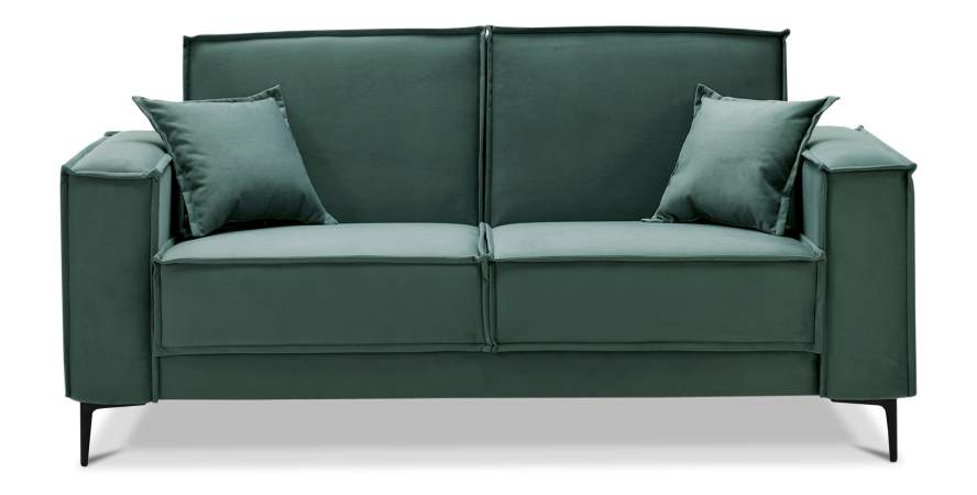 Прямой мини диван Авиньон изумрудный велюр Уцененный