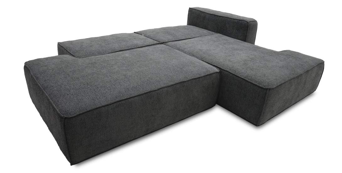 Угловой диван правый Рейф Графитовый шенилл