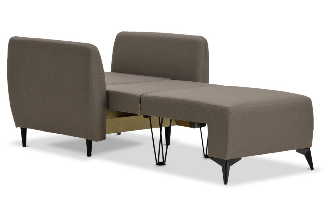 Раскладное кресло Тиволи коричневая рогожка