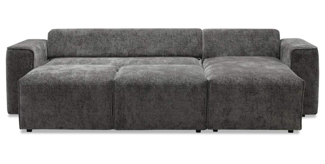 Угловой диван Матье Антрацитовый шенилл 