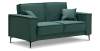 Прямой мини диван Авиньон изумрудный велюр Уцененный