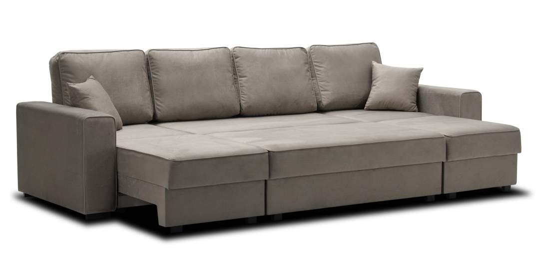 Диван трансформер Астон MAX Светло-коричневый велюр