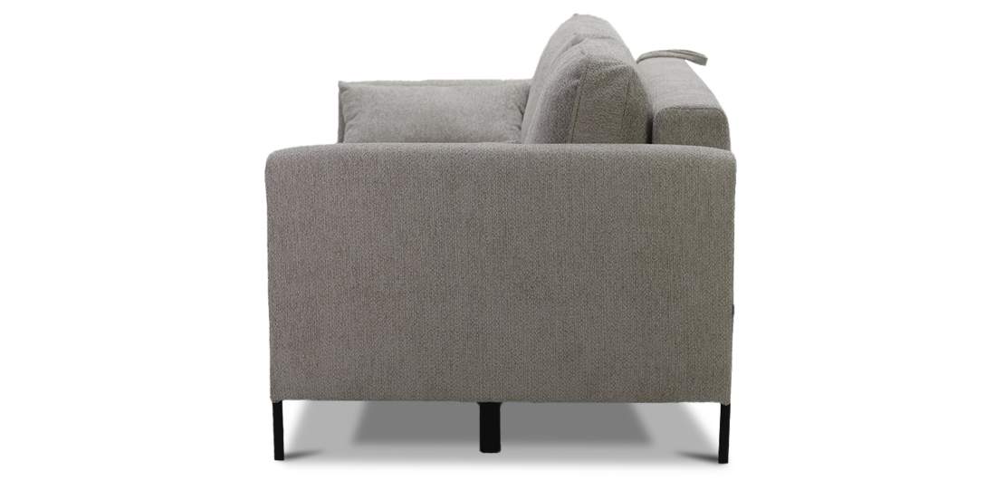 Прямой диван Энгри Бежево-серый шенилл