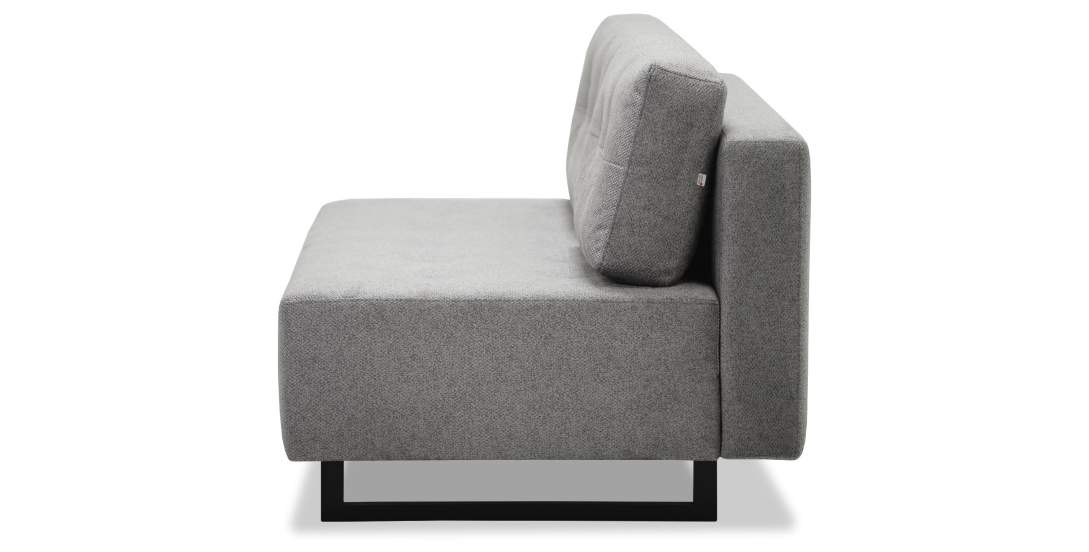 Прямой диван Морма Серебристый велюр