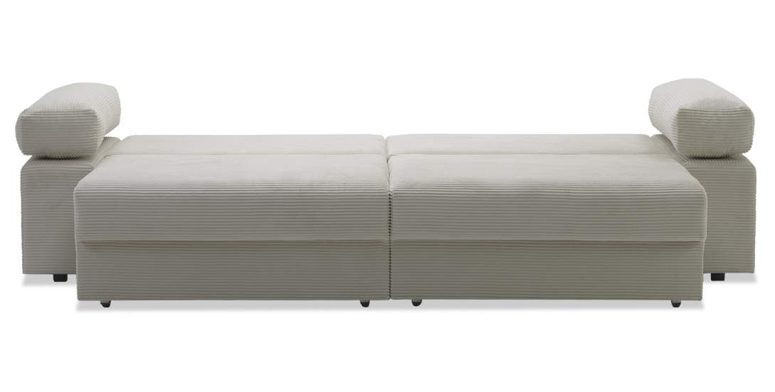 Прямой диван Тайлин Молочный кремовый велюр