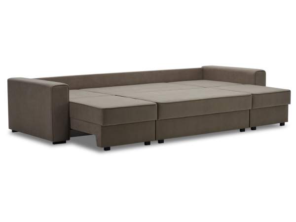 Диван трансформер Астон MAX коричневый велюр