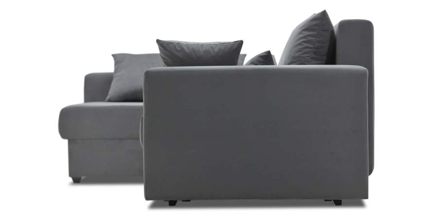 Угловой диван левый Майами Графитовый велюр Уцененный