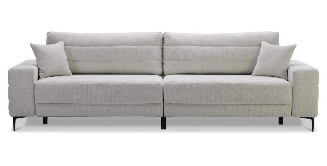 Прямой диван Белес Жемчужный  шенилл