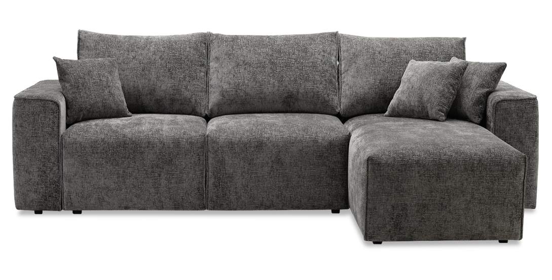 Угловой диван Матье Антрацитовый шенилл 