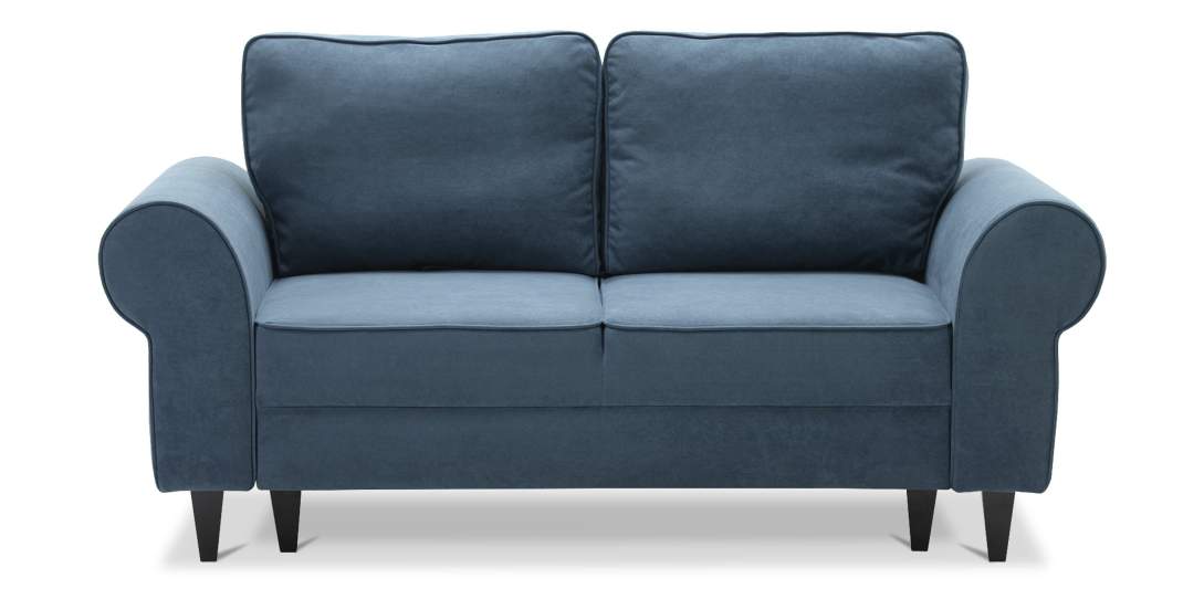 Прямой мини диван Гизела 120 Индиго велюр 