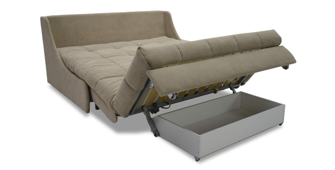 Прямой диван Тусон бежевый велюр 