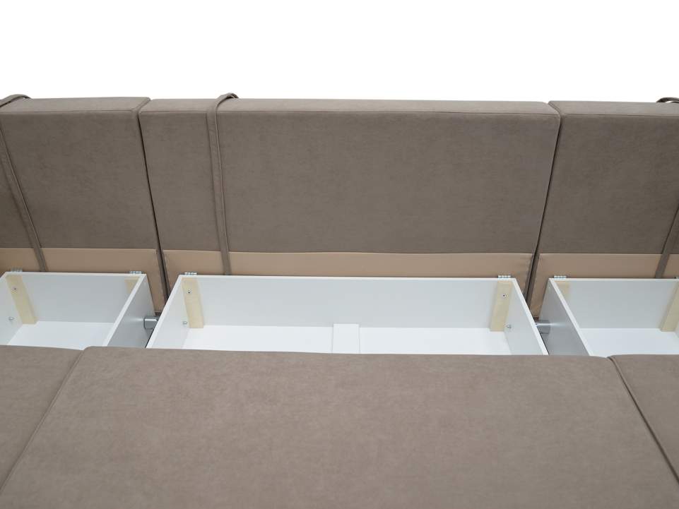 Диван трансформер Астон MAX коричневый велюр