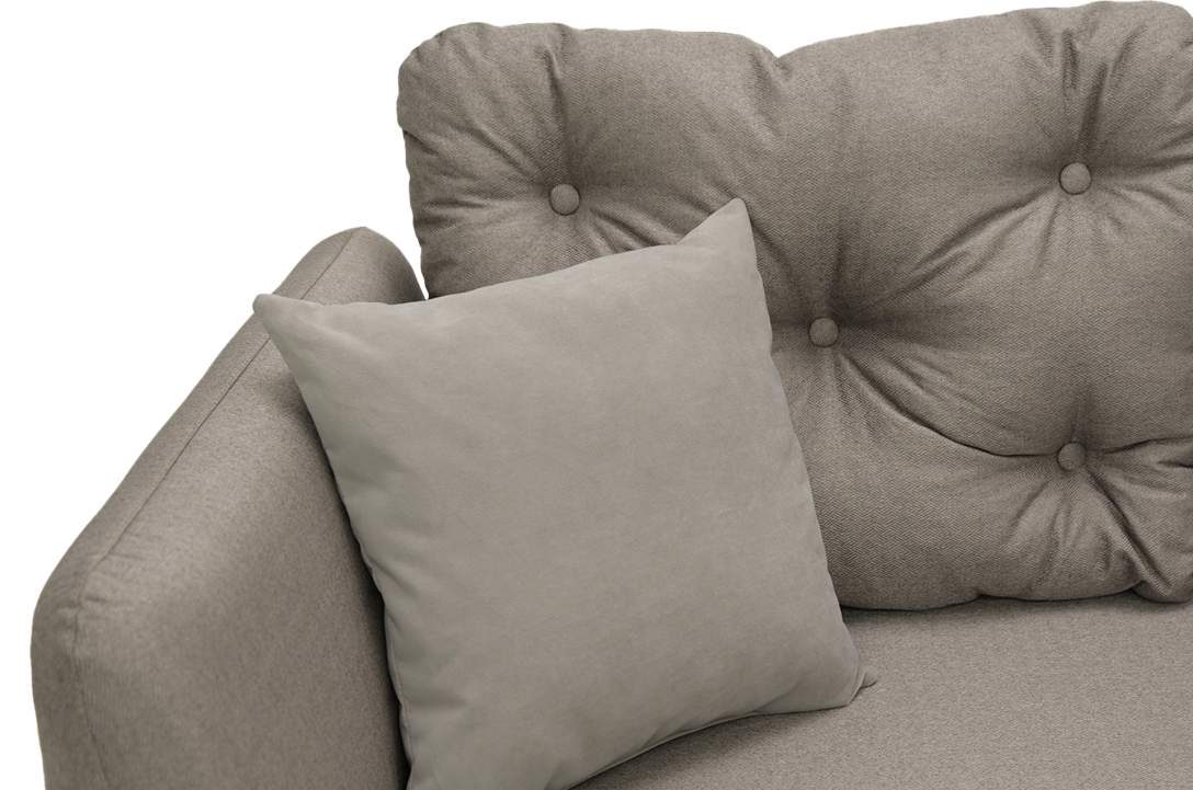 Угловая кушетка Тиволи 120 коричневая рогожка