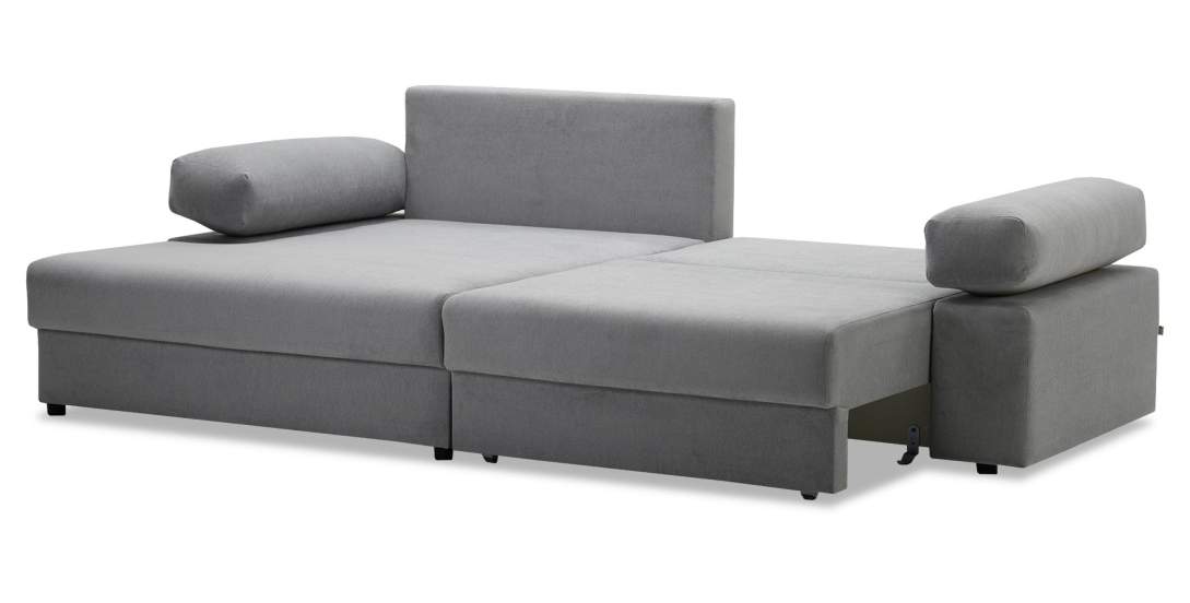 Угловой диван левый Тайлин Дымчатый серый велюр 