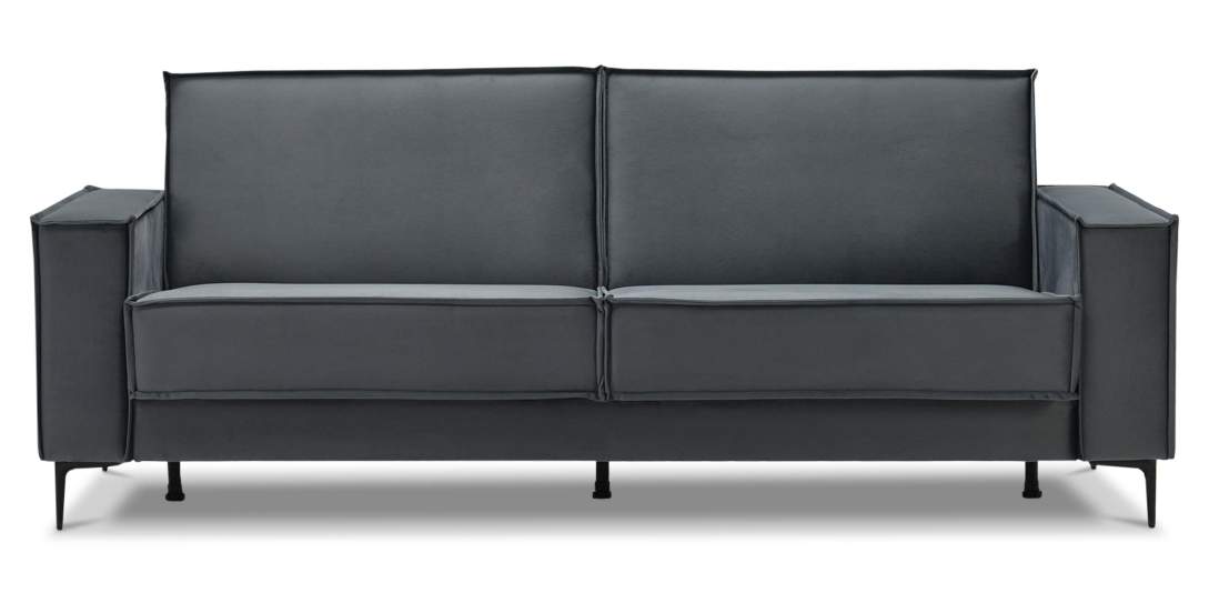 Прямой диван Авиньон Серый велюр