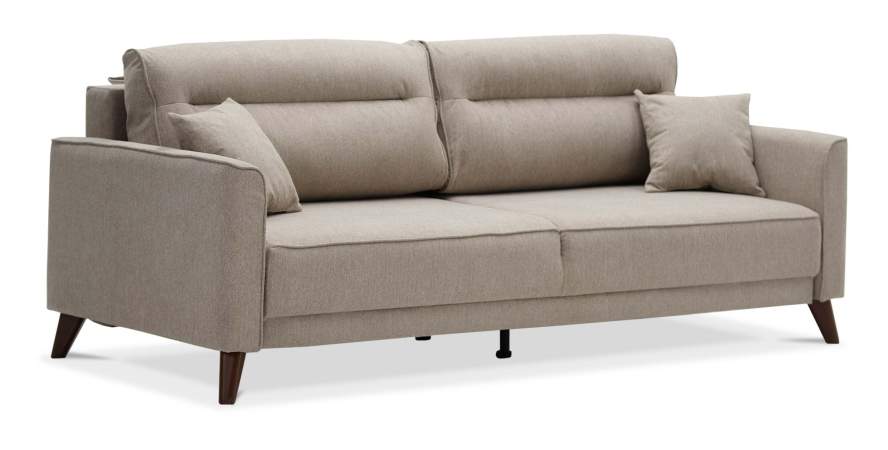 Прямой диван Авилла светло-коричневый велюр Уцененный