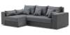 Угловой диван левый Майами Графитовый велюр Уцененный