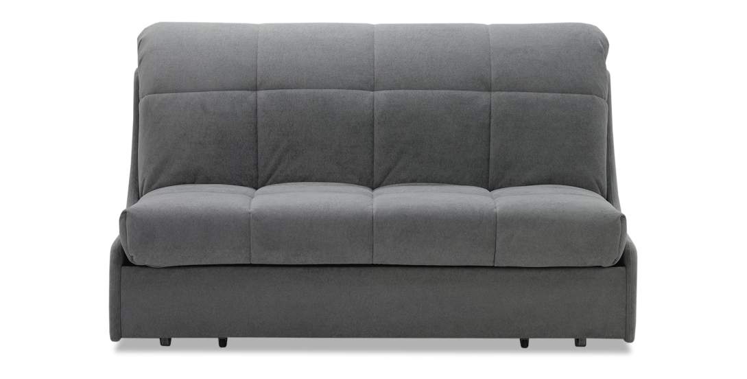 Прямой диван Тусон 155 серый велюр 