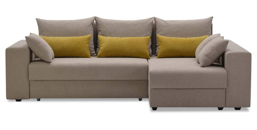 Угловой диван правый Майами Бежевый шенилл 