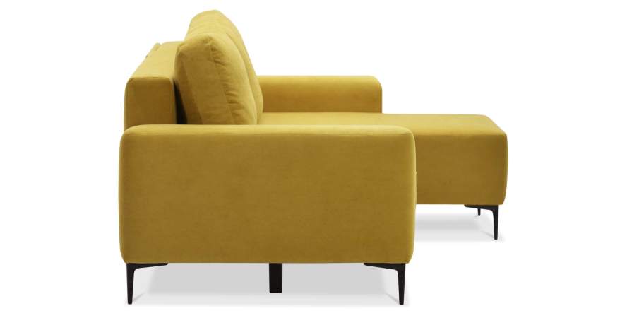 Угловой диван Вебер Горчичный велюр Уцененный