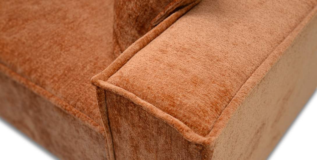 Прямой диван Фабио Терракотовый шенилл