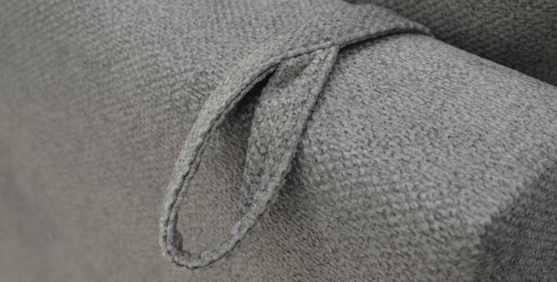 Прямой диван Вебер Жемчужно-серый велюр