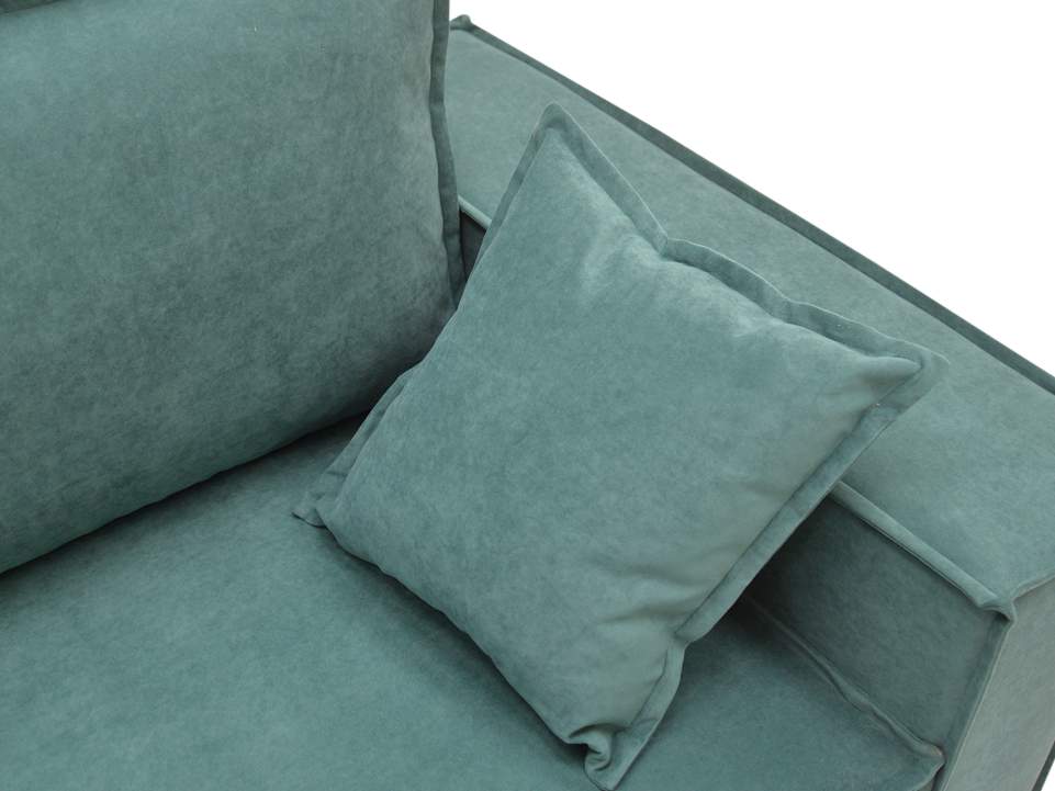 Прямой диван Фабио изумрудный велюр 