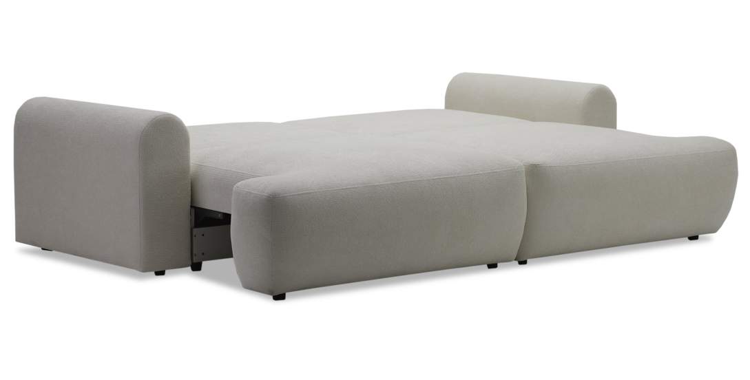 Прямой диван Кьянти Молочно-белый велюр 