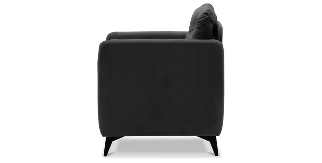 Нераскладное кресло Тиволи серый велюр 