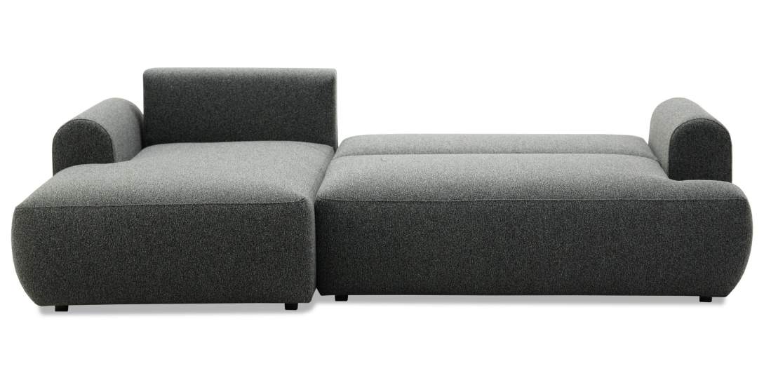 Угловой диван левый Кьянти Графитовый меланж букле