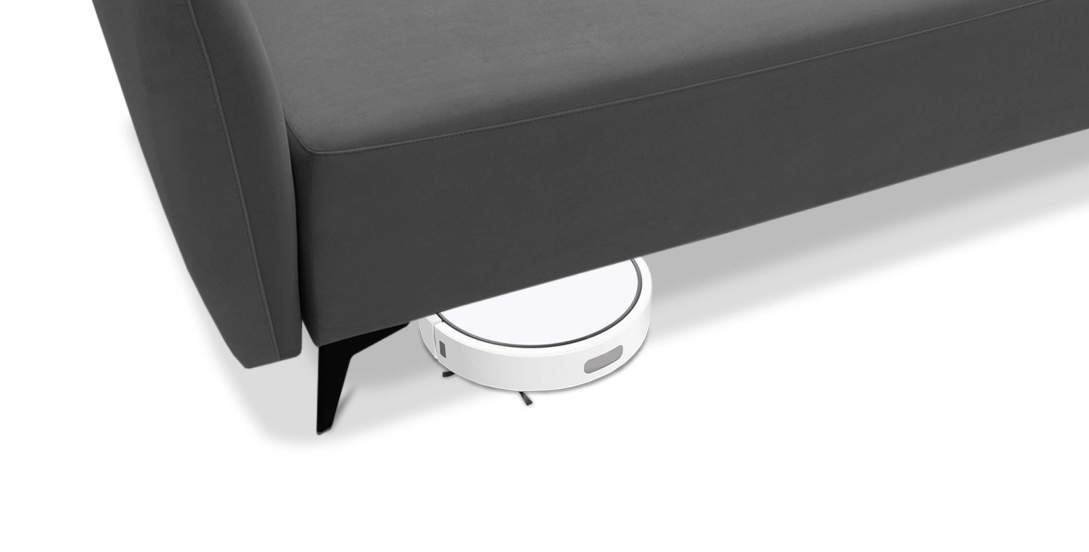 Прямой диван Тиволи Серый велюр 