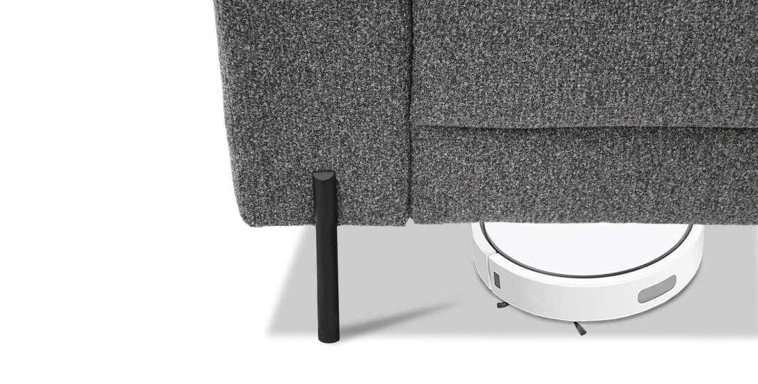 Прямой диван Энгри Графитовый меланж букле