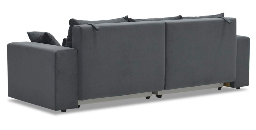 Прямой диван Майами Графитовый велюр 
