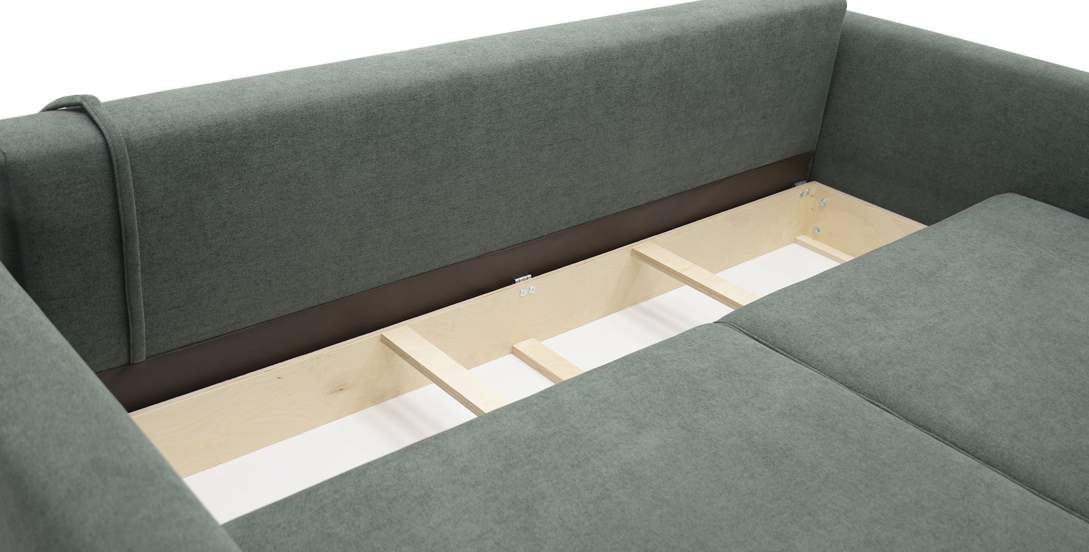 Прямой диван Энгри Темно-зеленый букле