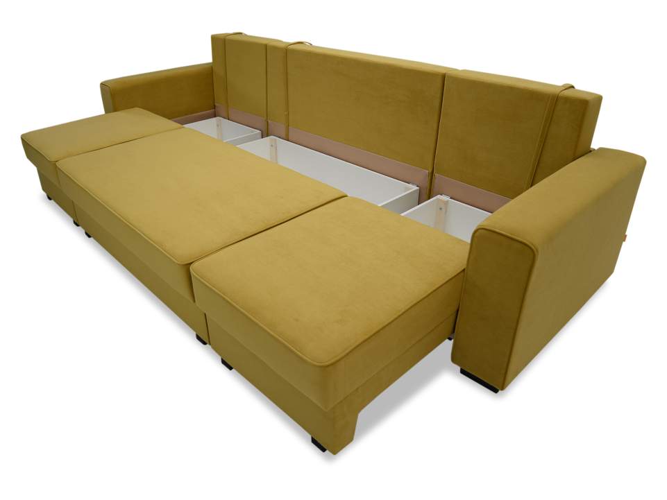 Диван трансформер Астон MAX горчичный велюр