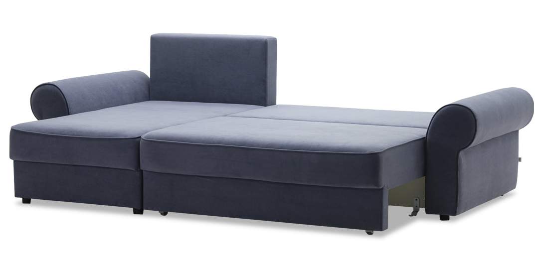 Угловой диван Тьерри Дымчатый фиолетовый велюр 