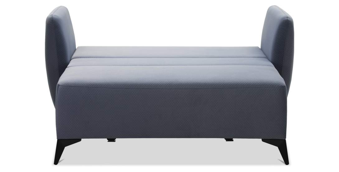 Прямой мини диван Тиволи 120 Серо-синий велюр 