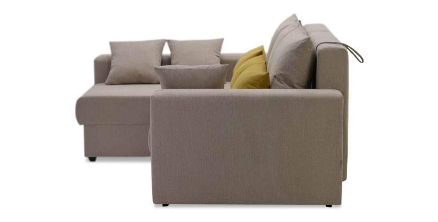 Угловой диван левый Майами Бежевый шенилл 