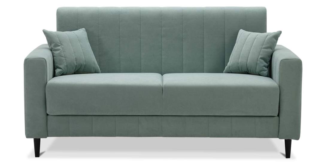 Прямой мини диван Эмма 140 Бирюзовый велюр