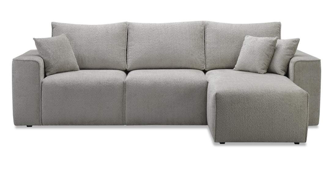 Угловой диван Матье Серо-бежевый шенилл