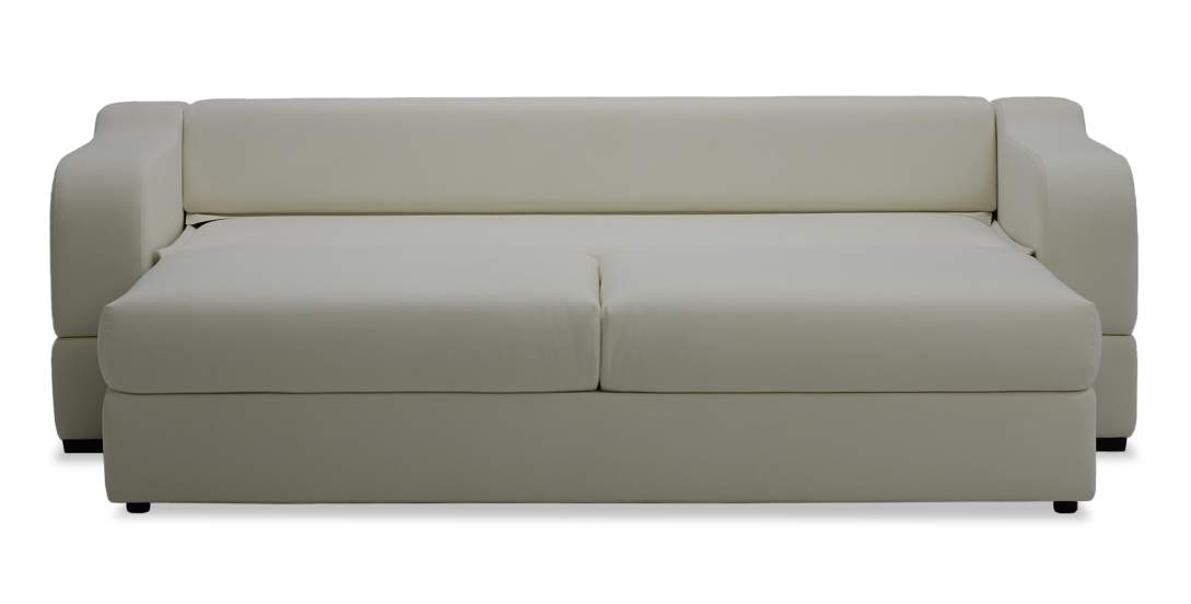 Прямой диван Фоджа молочный велюр