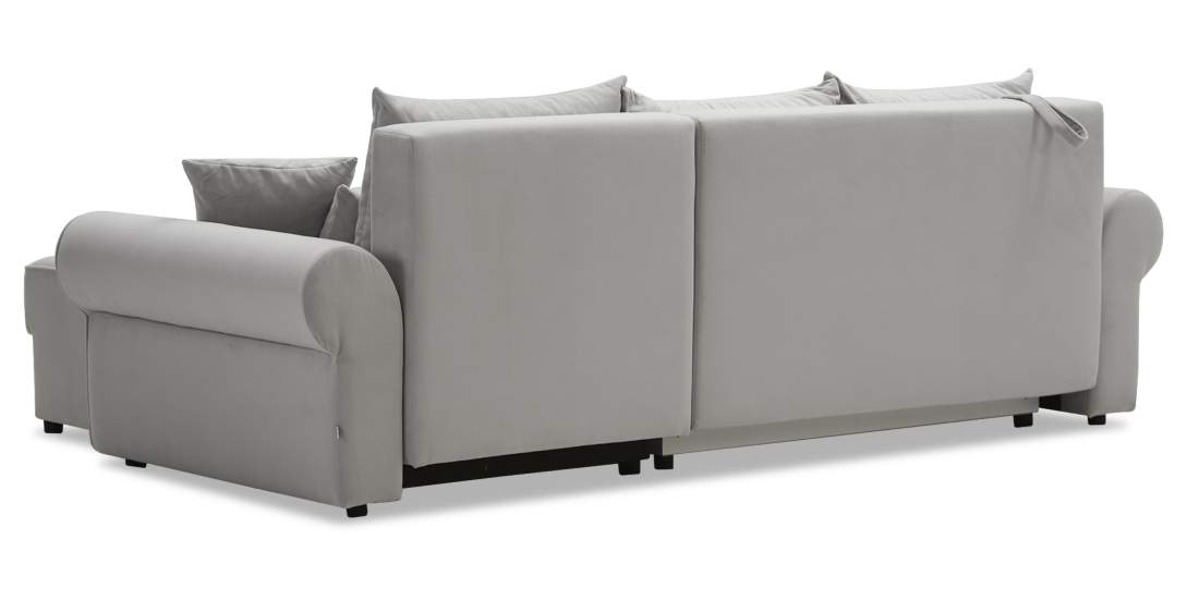 Угловой диван Тьерри Серебристый велюр 