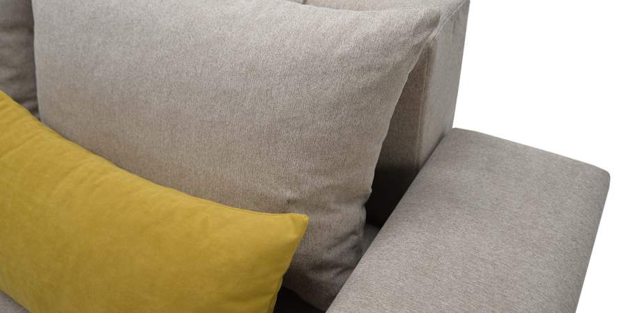 Угловой диван левый Майами Бежевый шенилл 