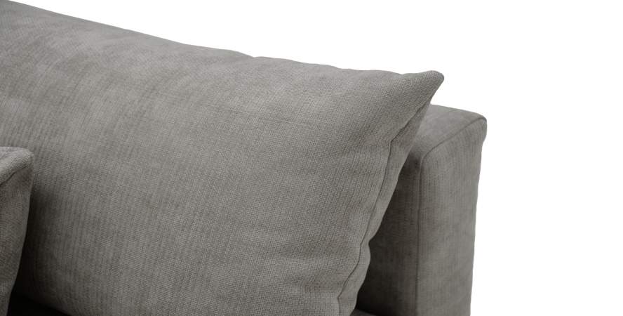 Прямой диван Кьяра тауп велюр 