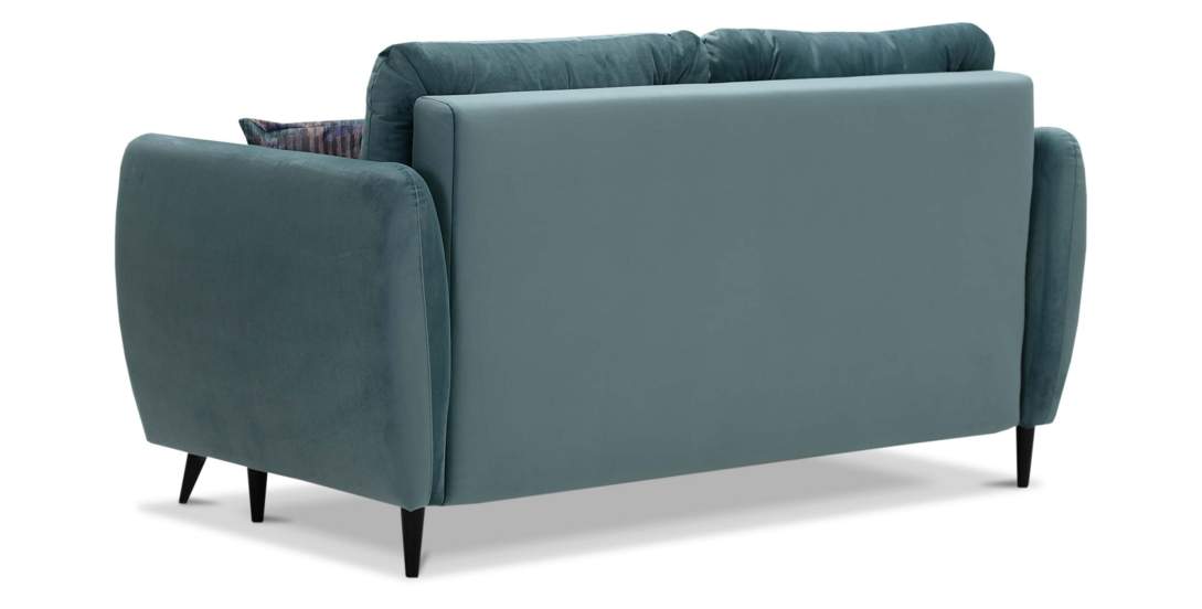 Прямой мини диван Тиволи 120 Бирюзовый велюр