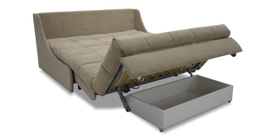 Прямой диван Тусон бежевый велюр 