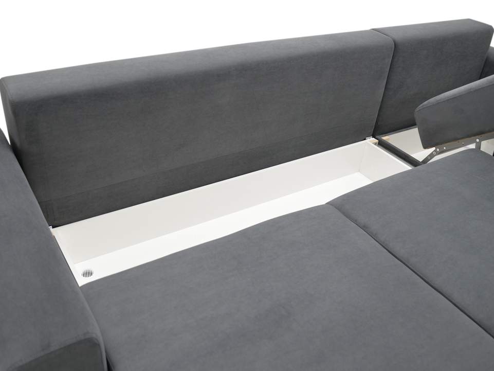 Угловой диван правый Вегас графитовый велюр