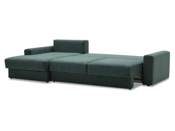 Угловой диван левый Вегас изумрудный велюр