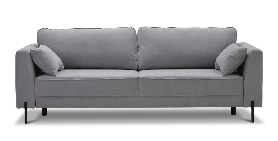 Прямой диван Энгри Дымчатый серый велюр